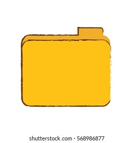 file folder icon image sketch style vector illustration design 