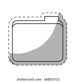 file folder icon image sticker vector illustration design 