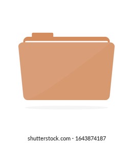 file folder icon on white background. vector illustration