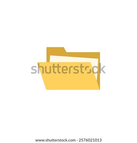 File folder Icon. Open folder Icon Design Template.