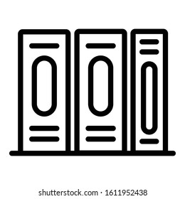 File folder icon. Outline file folder vector icon for web design isolated on white background