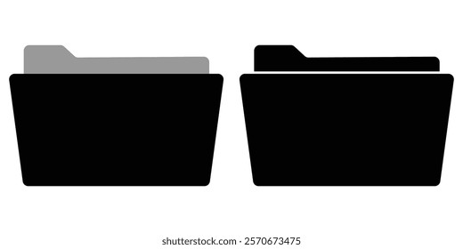 file folder icon set. file folder icons. vector illustration eps 10.