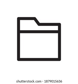 File folder icon. Folder file sign icon for UI design. vector