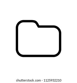 File folder icon simple flat web navigation sign.