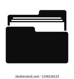 File folder icon. Simple illustration of file folder vector icon for web design isolated on white background