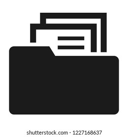 File folder icon. Simple illustration of file folder vector icon for web design isolated on white background