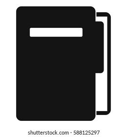 File folder icon. Simple illustration of file folder vector icon for web