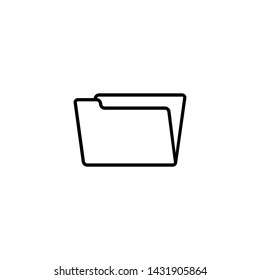 File folder icon. Storage sign