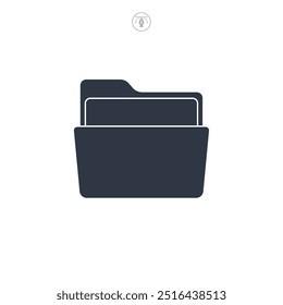 File Folder icon symbol vector illustration isolated on white background