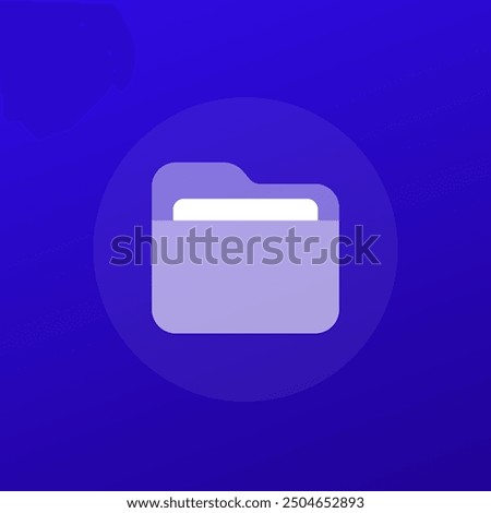 file folder icon, transparent design