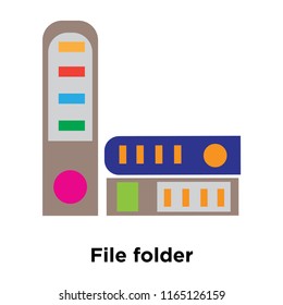 File folder icon vector isolated on white background, File folder transparent sign , colorful equipment symbols