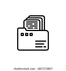 File Folder Icon In Vector. Logotype