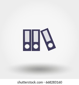File Folder. Icon for web and mobile application. Vector illustration on a white background. Flat design style