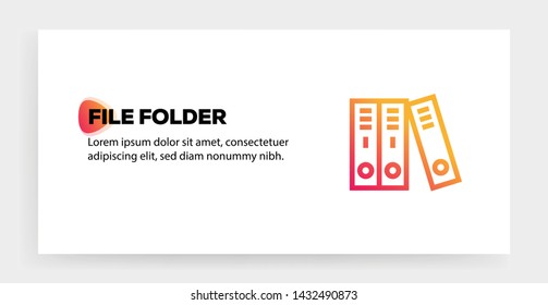 FILE FOLDER AND ILLUSTRATION ICON CONCEPT