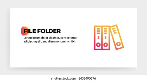FILE FOLDER AND ILLUSTRATION ICON CONCEPT