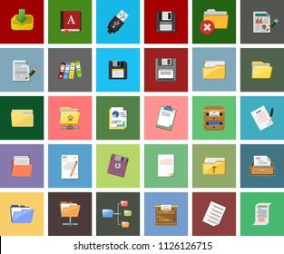 File and Folder illustrations - Technology and computers icon set suitable for info graphics, websites, media and UI interfaces. infographics