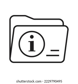 File folder info icon design. isolated on white background. vector illustration