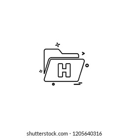 file folder information icon vector design