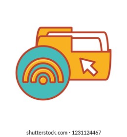 file folder isolated icon