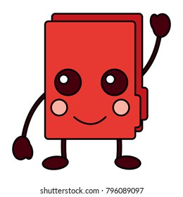 file folder kawaii icon image 