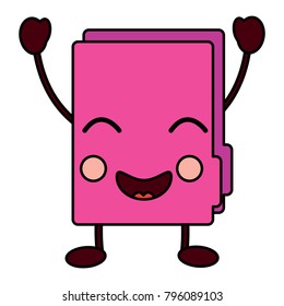 file folder kawaii icon image 