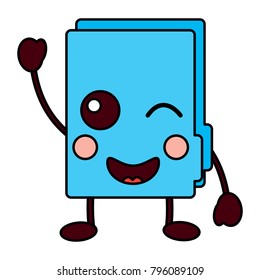 file folder kawaii icon image 