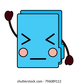 file folder kawaii icon image 