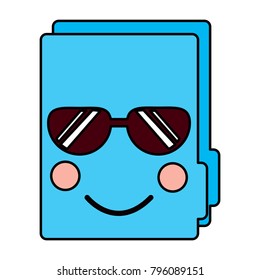 file folder kawaii icon image 