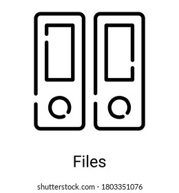 file folder line icon isolated on white background