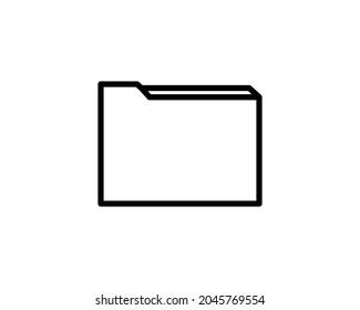 File folder line icon, outline vector sign, linear style pictogram isolated on white. Symbol, logo illustration. Editable stroke. Pixel perfect.