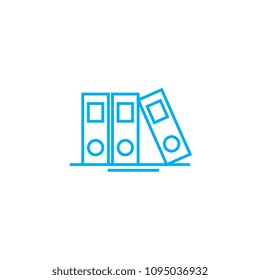 File folder linear icon concept. File folder line vector sign, symbol, illustration.