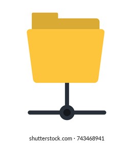file folder linked icon image 