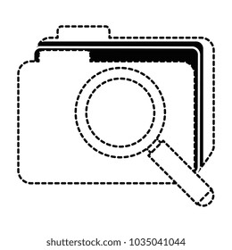 file folder with magnifying glass