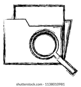 file folder with magnifying glass