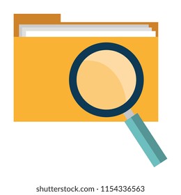 file folder with magnifying glass