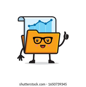 Vector de diseño de caracteres de mascota de carpetas de archivos