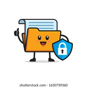 File Folder Mascot Character Design Vector Stock Vector (Royalty Free ...