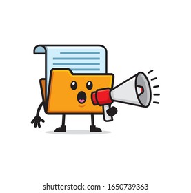 File folder mascot character design vector