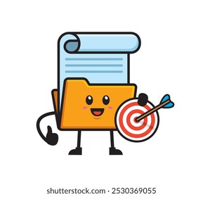File folder mascot character design vector