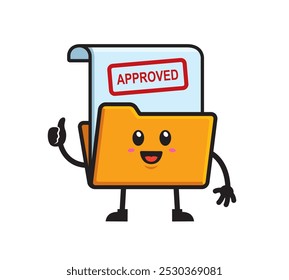 File folder mascot character design vector