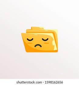 file folder mascot expressions design vector