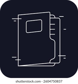 File folder meeting icon with black filled line outline style. blank, binder, simple, project, button, pc, work. Vector Illustration