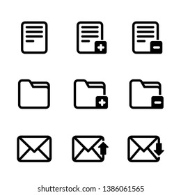 File, Folder, and Message Icons
