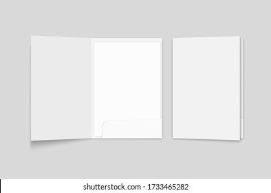 File Folder Mockup. Folder For Paper Format A 4