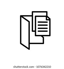 file folder office icon vector template