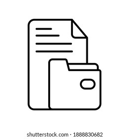 File Folder Office line icon
