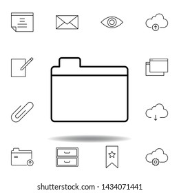 file folder outline icon. Detailed set of unigrid multimedia illustrations icons. Can be used for web, logo, mobile app, UI, UX