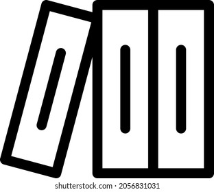 File Folder Outline Vector Icon Design
