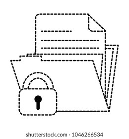 file folder with padlock