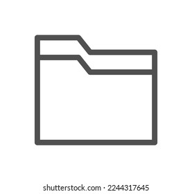 Esquema de iconos y vector lineal relacionados con archivos y carpetas.